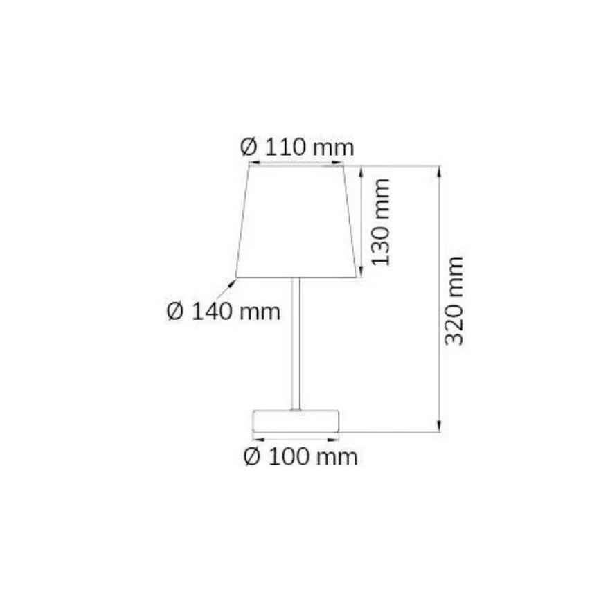 Wofi 8324.01.10.0000 - Lámpara de mesa CESENA 1xE14/42W/230V negro