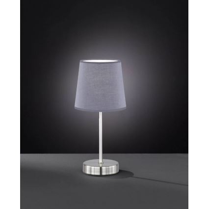 Wofi 8324.01.50.0000 - Lámpara de mesa CESENA 1xE14/42W/230V gris