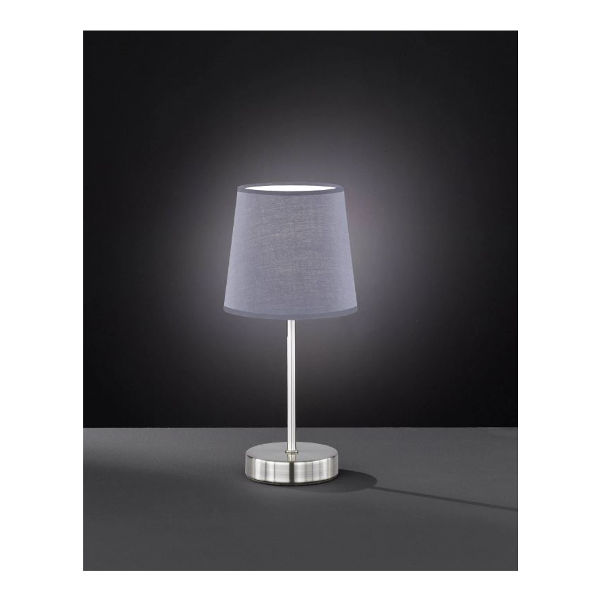 Wofi 8324.01.50.0000 - Lámpara de mesa CESENA 1xE14/42W/230V gris