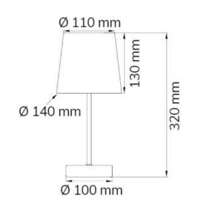 Wofi 8324.01.94.8000 - Lámpara de mesa CESENA 1xE14/42W/230V rosa