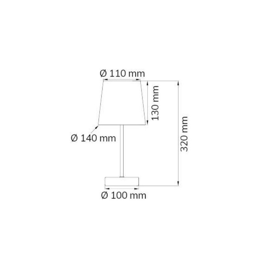 Wofi 8324.01.94.8000 - Lámpara de mesa CESENA 1xE14/42W/230V rosa