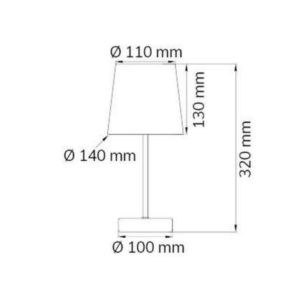 Wofi 832401178000 - Lámpara de mesa CESENA 1xE14/42W/230V verde