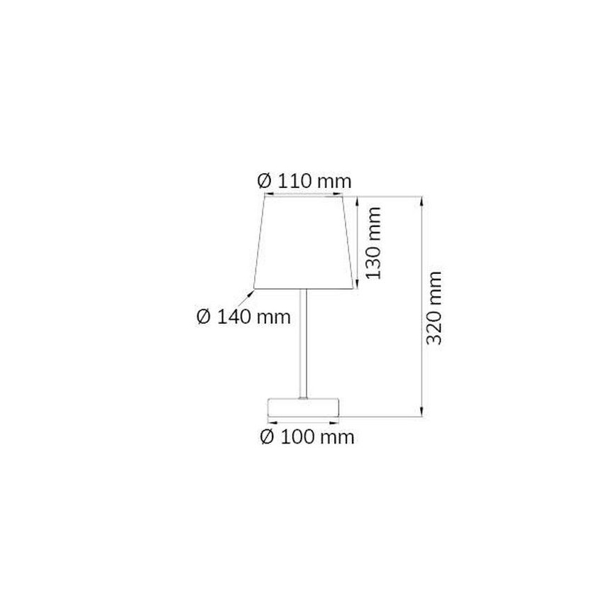 Wofi 832401178000 - Lámpara de mesa CESENA 1xE14/42W/230V verde