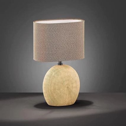 Wofi 845601236000 - Lámpara de mesa CARMEN 1xE14/40W/230V beige