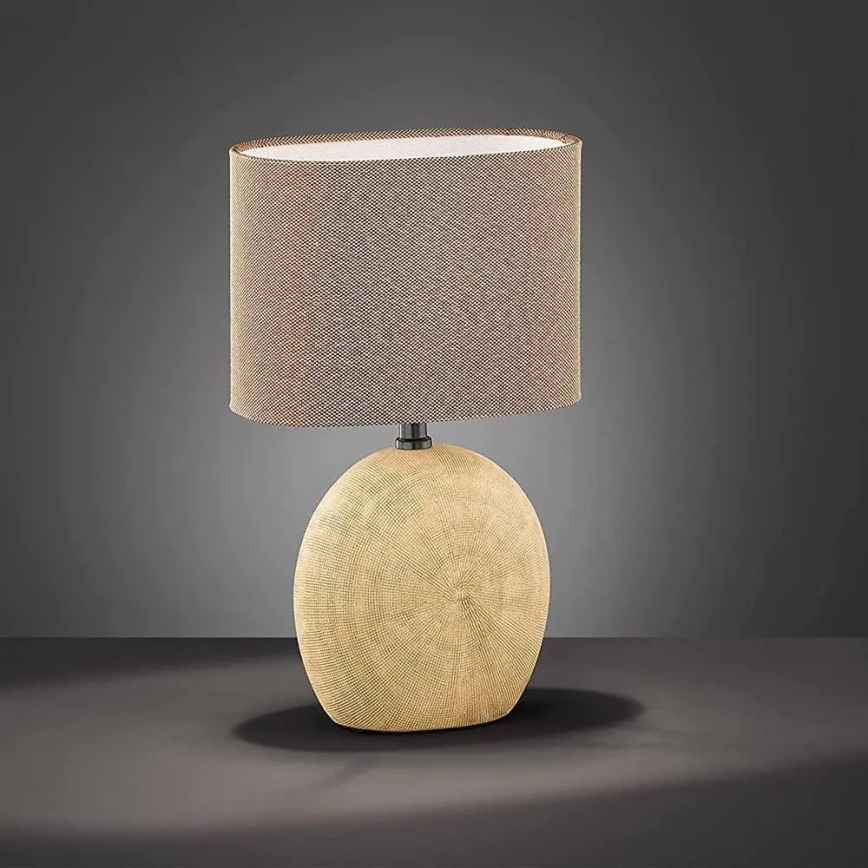 Wofi 845601236000 - Lámpara de mesa CARMEN 1xE14/40W/230V beige