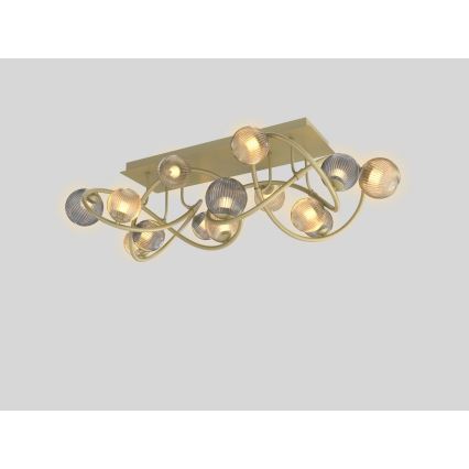 Wofi 9015-1204 - Lámpara de techo LED METZ 12xG9/3,5W/230V dorado/gris