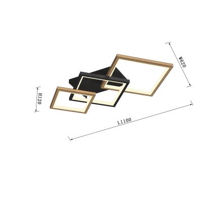 Wofi 9022-306M - Plafón LED regulable MATERA LED/37W/230V
