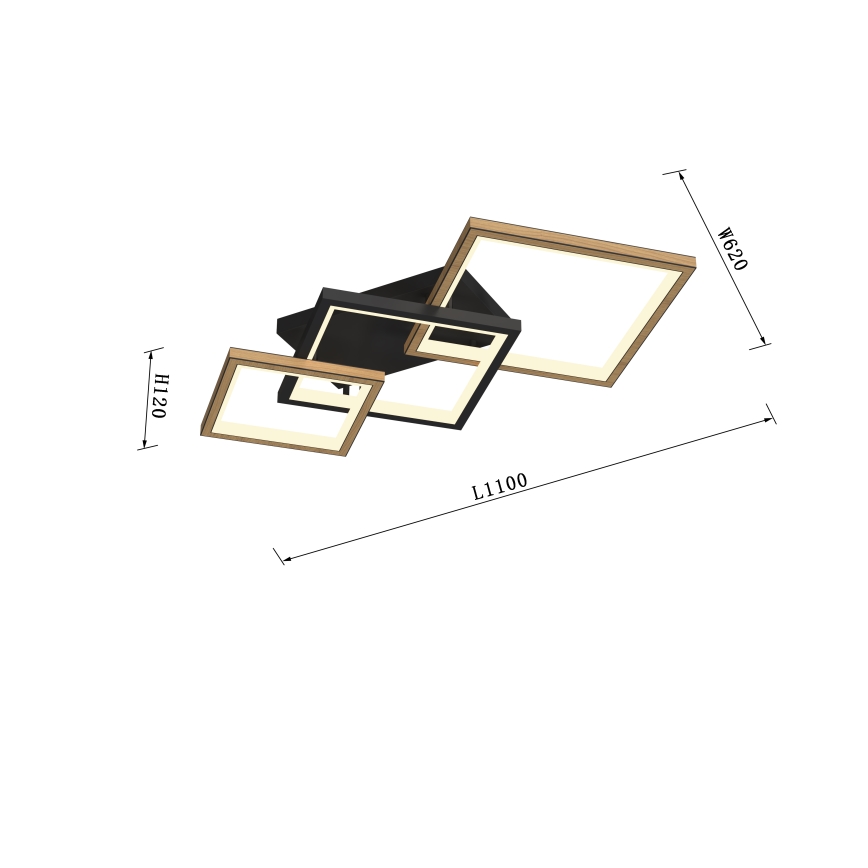 Wofi 9022-306M - Plafón LED regulable MATERA LED/37W/230V