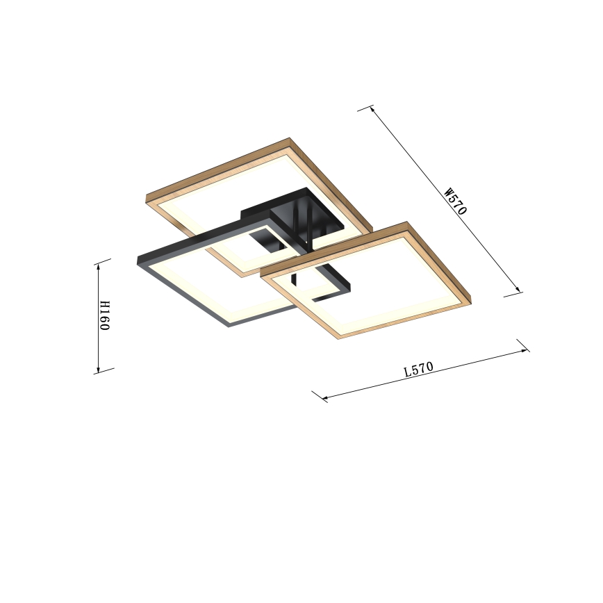 Wofi 9022-306S - Plafón LED regulable MATERA LED/40W/230V