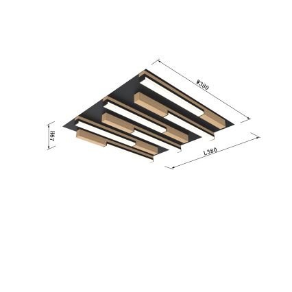 Wofi 9031-606 - Plafón LED regulable PALERMO LED/26W/230V árbol de caucho