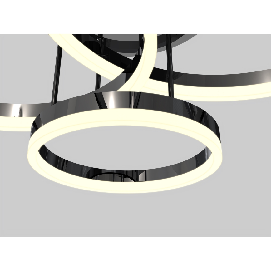 Wofi 9049-405 - Lámpara de techo LED regulable PERPIGNAN LED/51W/230V negro/cromo brillante