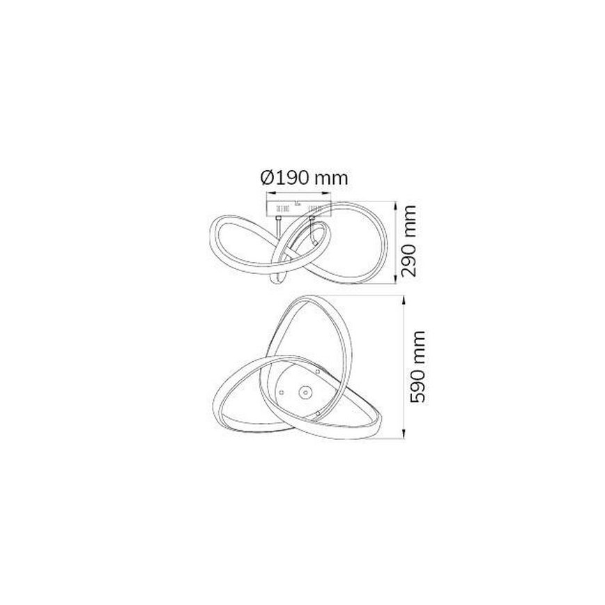 Wofi 9134.01.15.7000 - Lámpara de techo LED INDIGO LED/45W/230V
