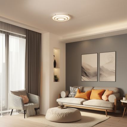 Wofi 9464.01.06.9000 - Lámpara de techo LED FLYNN LED/25W/230V Ø 60 cm blanco