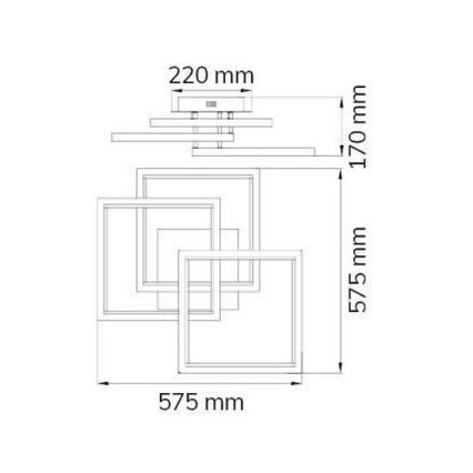 Wofi 9531.03.54.7000 - Lámpara de techo LED regulable VISO LED/40W/230V