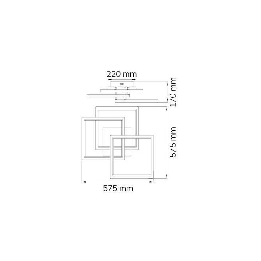 Wofi 9531.03.54.7000 - Lámpara de techo LED regulable VISO LED/40W/230V