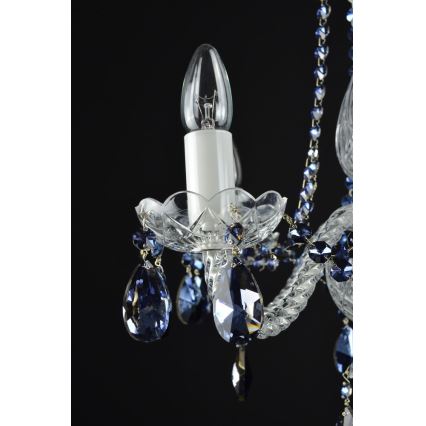 Wranovsky JWZ102052101 - Lámpara de araña colgante de cristal DE LUXE 5xE14/40W/230V