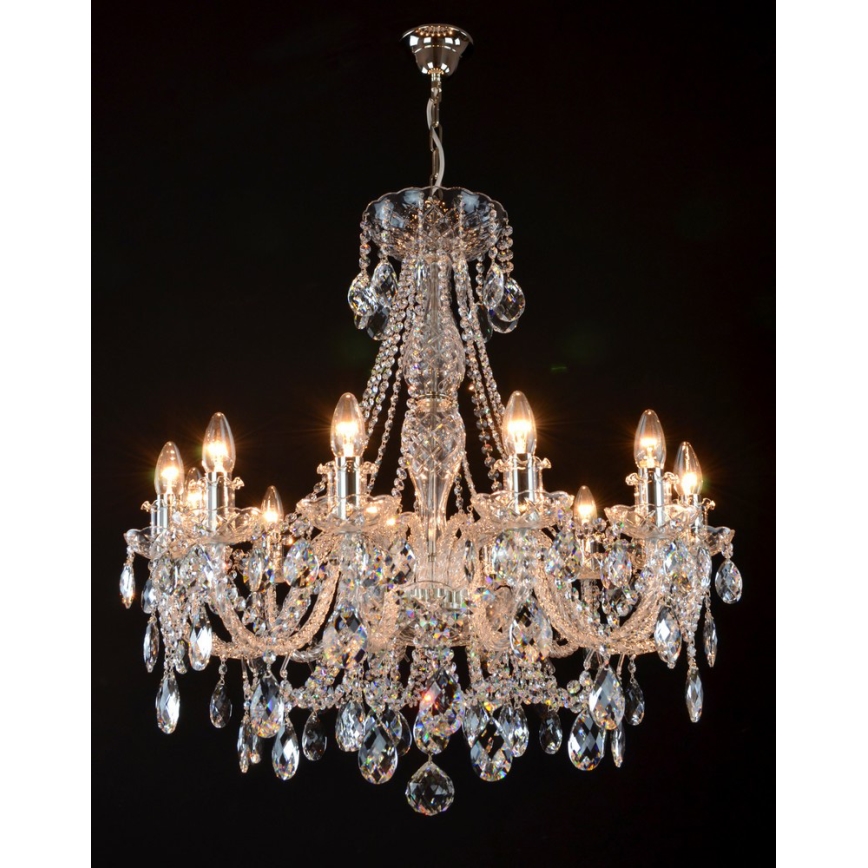 Wranovsky JWZ124122101 - Lámpara de araña colgante de cristal IMPERIAL 12xE14/40W/230V