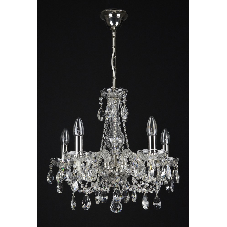 Wranovsky JWZ153052101 - Lámpara de araña colgante de cristal OLIVE 5xE14/40W/230V