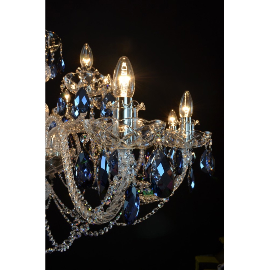Wranovsky JWZ166182231 - Lámpara de araña colgante de cristal OCEAN 18xE14/40W/230V