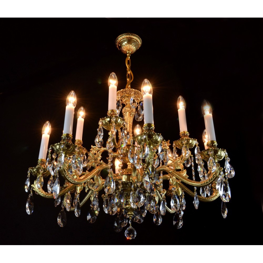 Wranovsky JWZ237121100 - Lámpara colgante de cristal AVIOR 12xE14/40W/230V