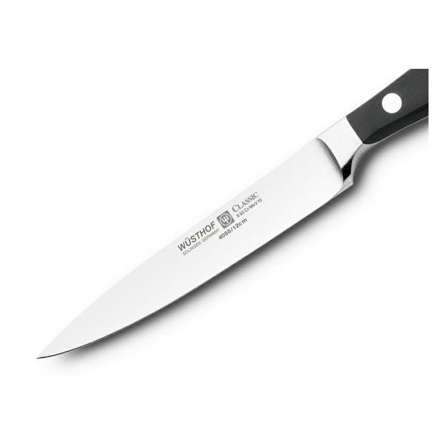 Wüsthof - Cuchillo de cocina para trinchar CLASSIC 12 cm negro