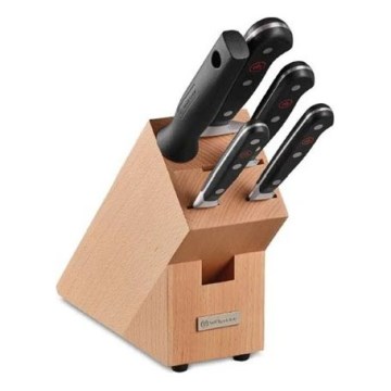 Wüsthof - Set de cuchillos de cocina CLASSIC en bloque, 6 piezas, haya/beige