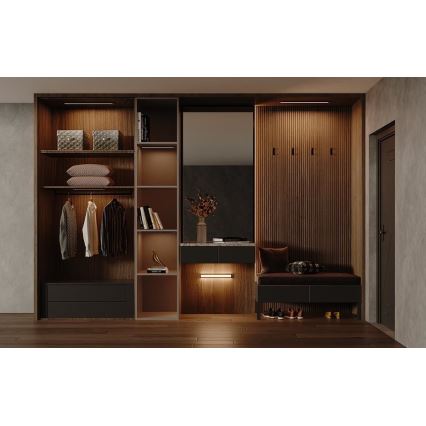 Yeelight - LED Iluminación para muebles recargable y regulable con sensor LED/2,4W/2200 mAh 2700K 60 cm negro