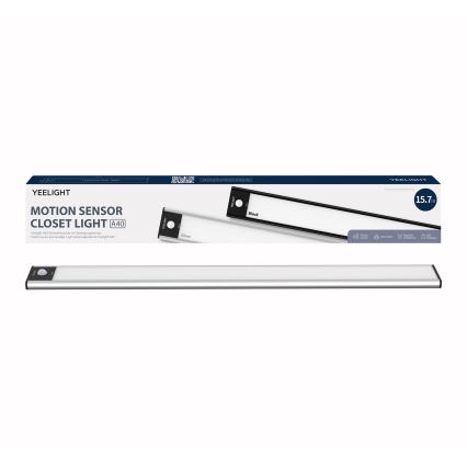 Yeelight - Iluminación LED regulable recargable para muebles con sensor LED/2,3W/1500 mAh 4000K 40 cm plata