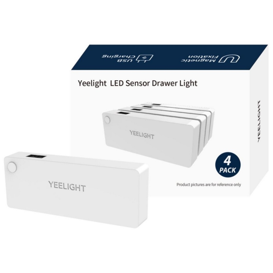 Yeelight - SET 4x LED Iluminación de muebles con sensor LED/0,15W/5V 2700K 300 mAh