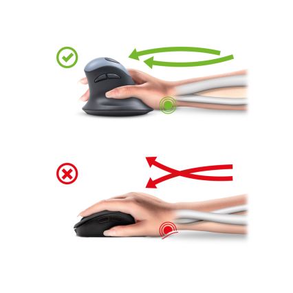 Yenkee - Ratón ergonómico 1000/1600 DPI 1xAA negro