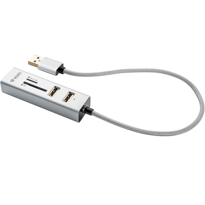 Yenkee - Regleta USB 2.0 y lector de tarjetas