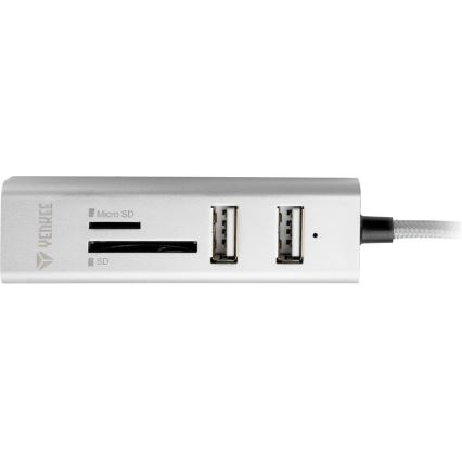 Yenkee - Regleta USB 2.0 y lector de tarjetas