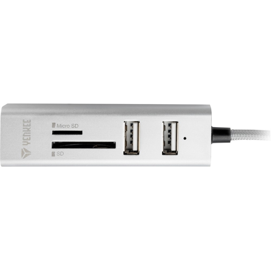 Yenkee - Regleta USB 2.0 y lector de tarjetas
