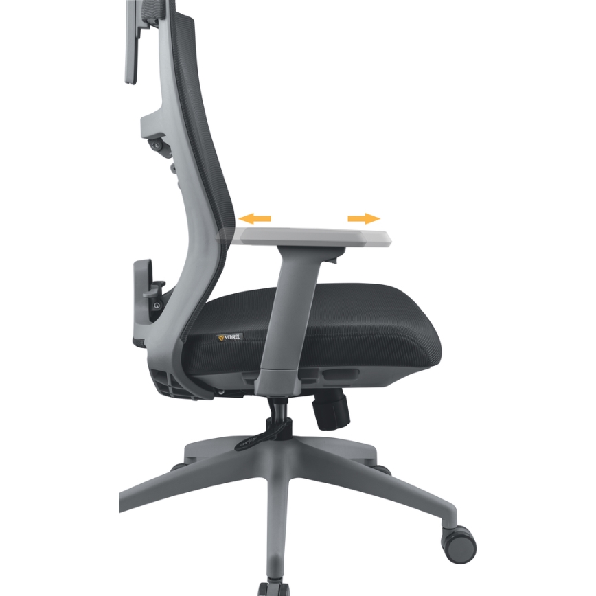 Yenkee - Silla de oficina negra/gris