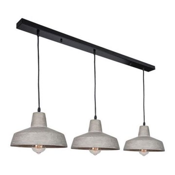 Zambelis 1653 - Lámpara colgante 3xE27/40W/230V concreto