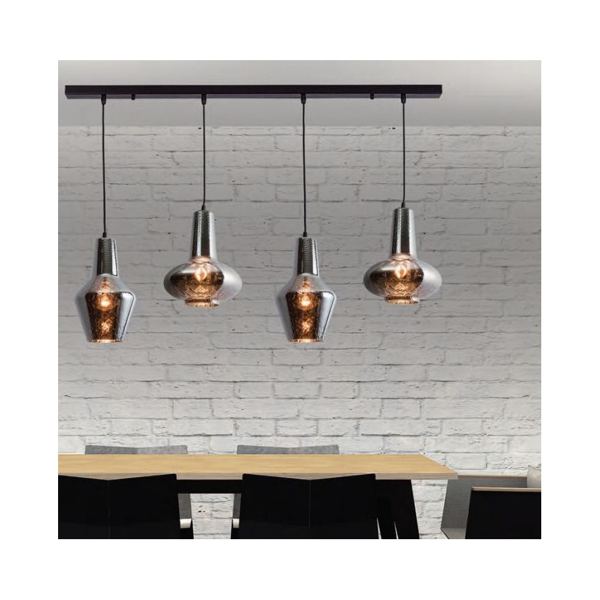 Zambelis 17151 - Lámpara colgante 4xE27/40W/230V