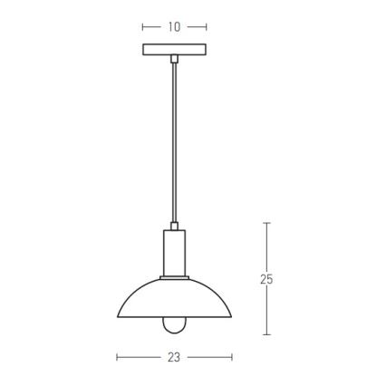 Zambelis 180052 - Lámpara colgante 1xE27/40W/230V negro