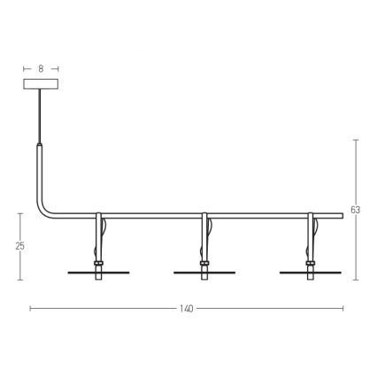 Zambelis 18138-B - Lámpara LED colgante 3xLED/5W/230V