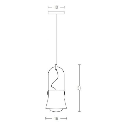 Zambelis 18193 - Lámpara colgante 1xE27/40W/230V blanco