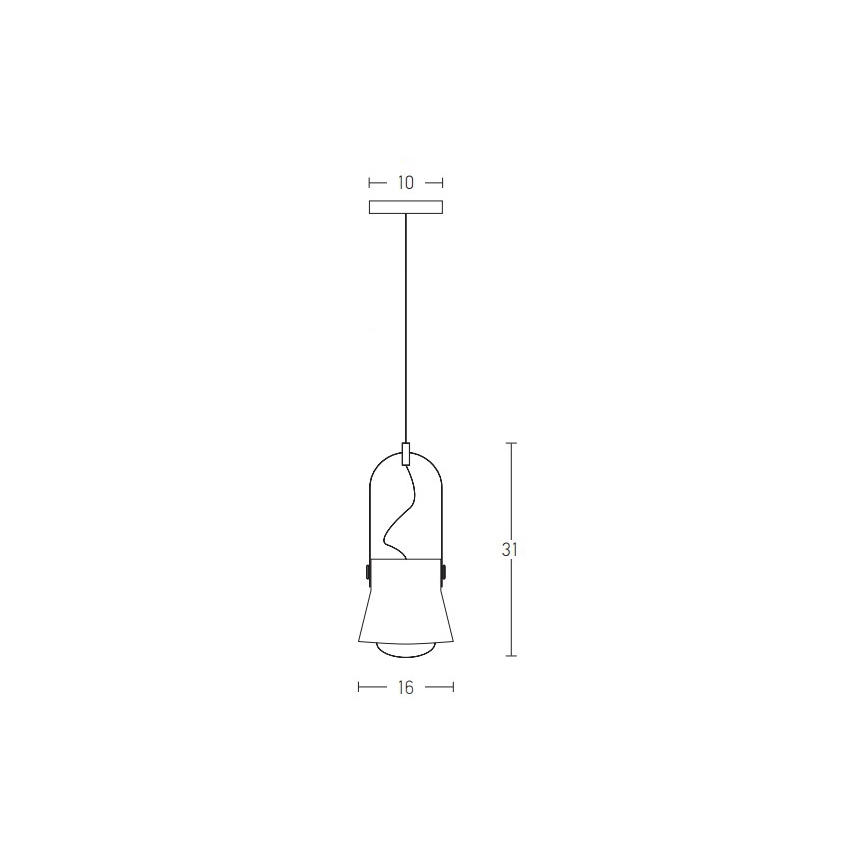Zambelis 18193 - Lámpara colgante 1xE27/40W/230V blanco