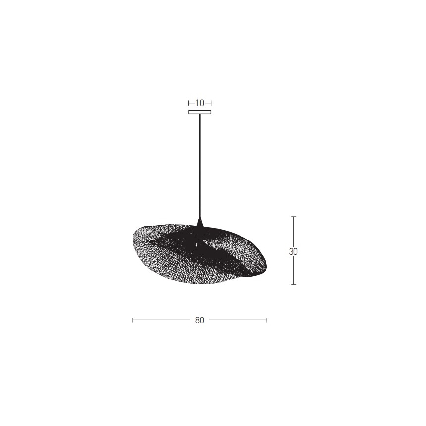 Zambelis 19108 - Lámpara colgante 1xE27/40W/230V bambú/negro