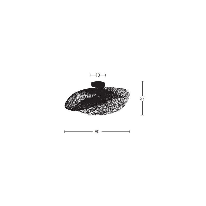 Zambelis 19109 - Lámpara de techo 1xE27/40W/230V bambú/negro