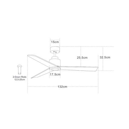 Zambelis 19136 - Ventilador de techo + control remoto