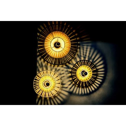 Zambelis 19252 - Aplique 1xE27/40W/230V bambú/negro