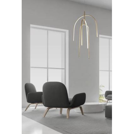 Zambelis 1931 - Lámpara de araña LED regulable LED/80W/230V dorado