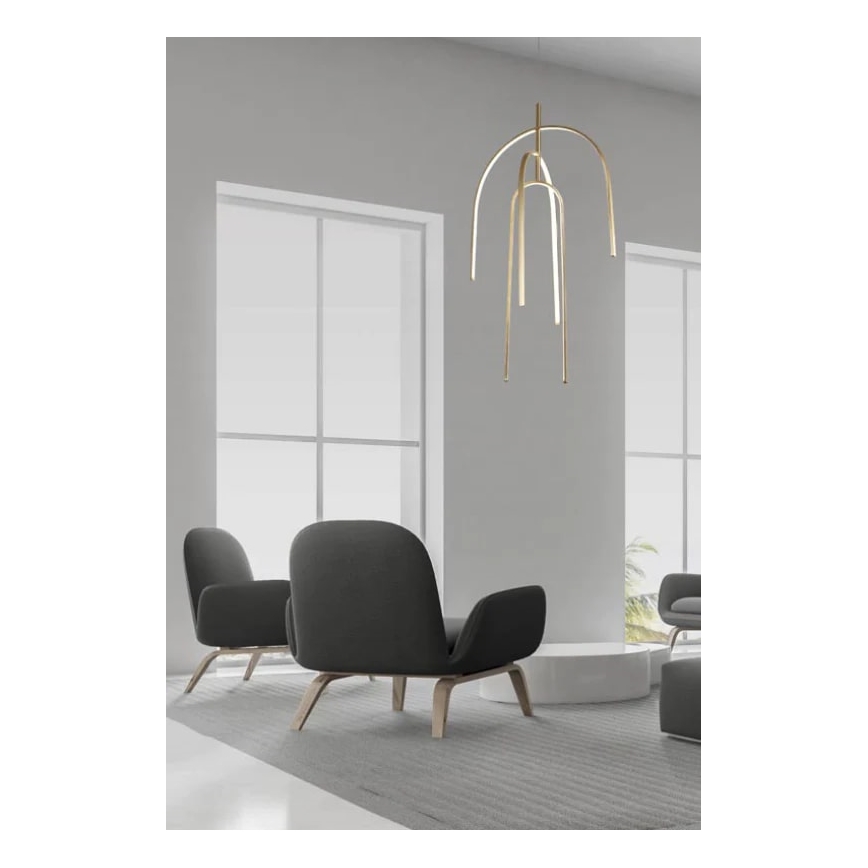 Zambelis 1931 - Lámpara de araña LED regulable LED/80W/230V dorado