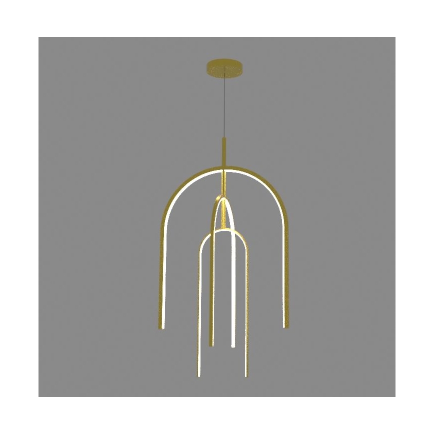 Zambelis 1931 - Lámpara de araña LED regulable LED/80W/230V dorado
