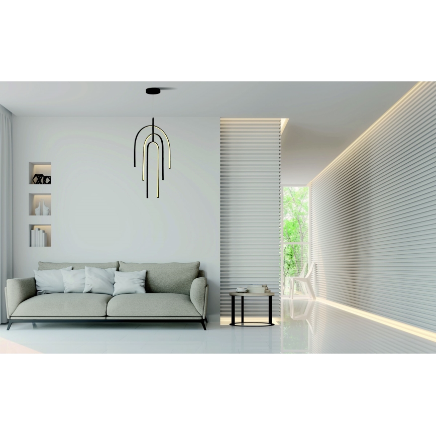 Zambelis 1932 - Lámpara de araña LED regulable LED/80W/230V negro