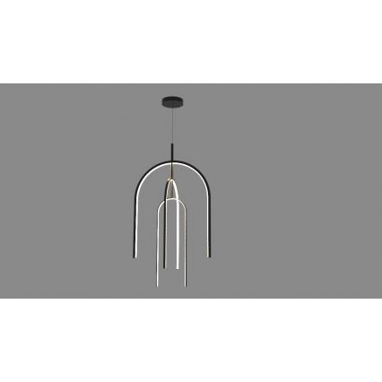 Zambelis 1932 - Lámpara de araña LED regulable LED/80W/230V negro