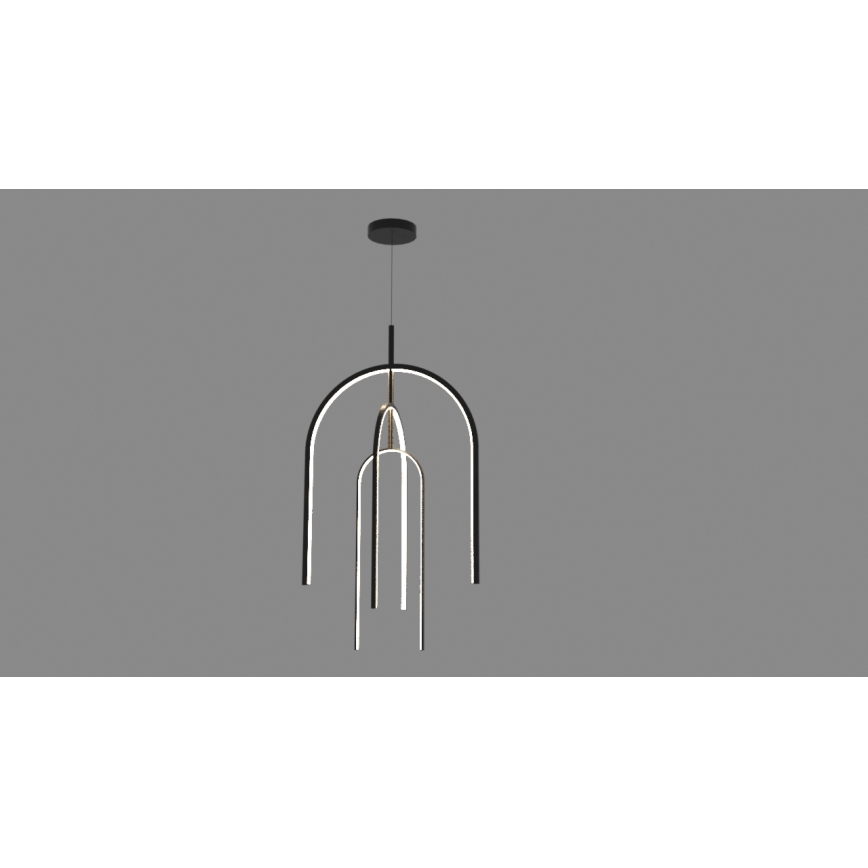 Zambelis 1932 - Lámpara de araña LED regulable LED/80W/230V negro